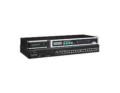 NPort 6650-16-48V - 16 ports RS-232/422/485 secure device server, 48VDC by MOXA